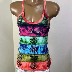 💯 un-bleached natural cotton hand woven tank NWT